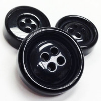 BK-8123-Black Fashion Button, 3 Sizes 